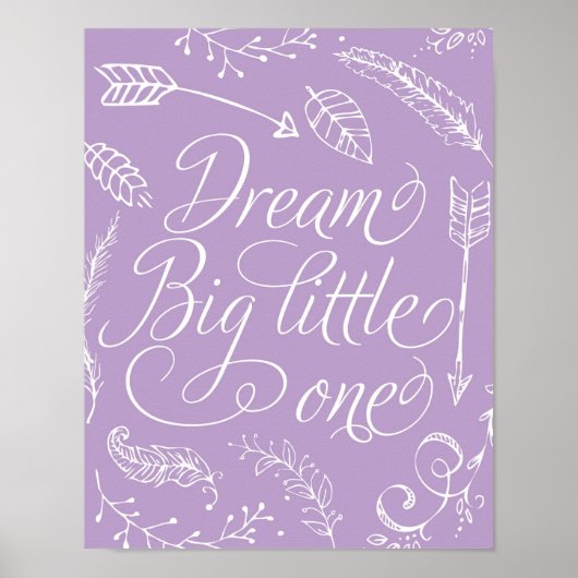 Traum Big Little One in Lila Poster (Vorne)