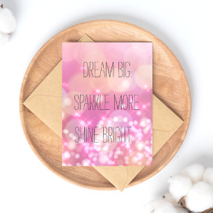 Traum Big Sparkle Mehr Shine Helle Inspiration Postkarte