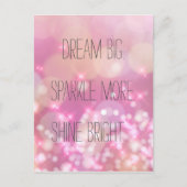 Traum Big Sparkle Mehr Shine Helle Inspiration Postkarte (Vorderseite)