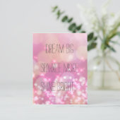 Traum Big Sparkle Mehr Shine Helle Inspiration Postkarte (Stehend Vorderseite)