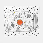 Traum Big Universe in Mason Jar Illustration Fleecedecke (Vorderseite (Horizontal))