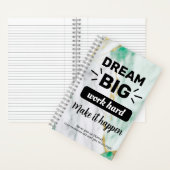 Traum Big Work Hard Emerald Gold individuell anpas Notizblock (Innen)