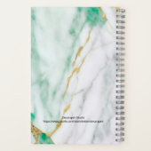 Traum Big Work Hard Emerald Gold individuell anpas Notizblock (Rückseite)