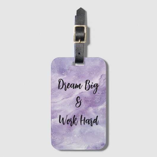 Traum Big & Work Hard Gepäckanhänger (Vorderseite Vertikal)