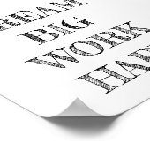 Traum Big Work Hard Minimalistisch Poster (Ecke)
