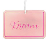 "Traum" Bright Pink Letter Gradient Pink Autolufterfrischer (Rückseite)