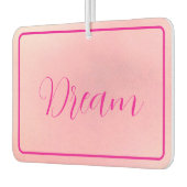 "Traum" Bright Pink Letter Gradient Pink Autolufterfrischer (Links)