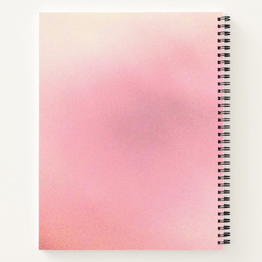 "Traum" Bright Pink Letter Gradient Pink Notizblock (Rückseite)