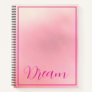 "Traum" Bright Pink Letter Gradient Pink Notizblock
