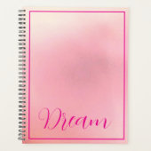 "Traum" Bright Pink Letter Gradient Pink Planer (Vorderseite)