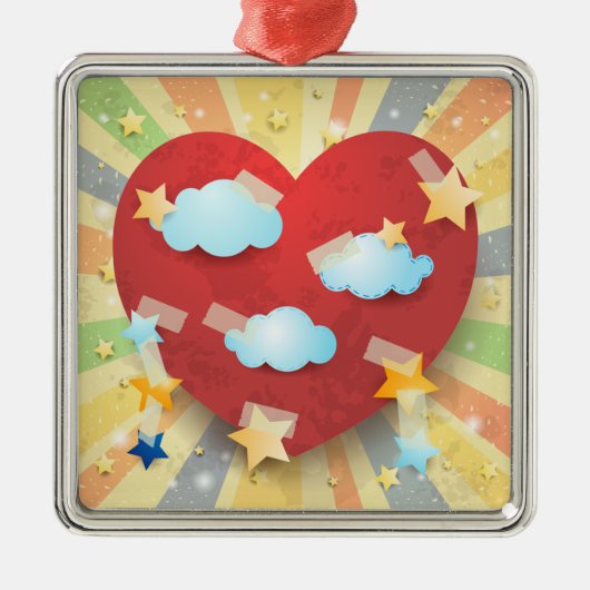 Traum der Liebe Ornament Aus Metall (Vorne)