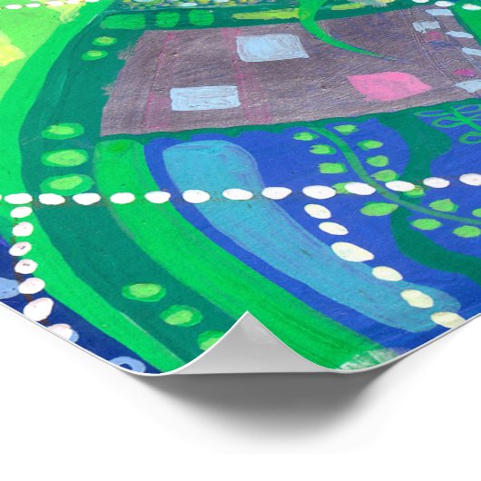 Traum der surrealistischen Kunstfantasie des Vollm Poster (Ecke)