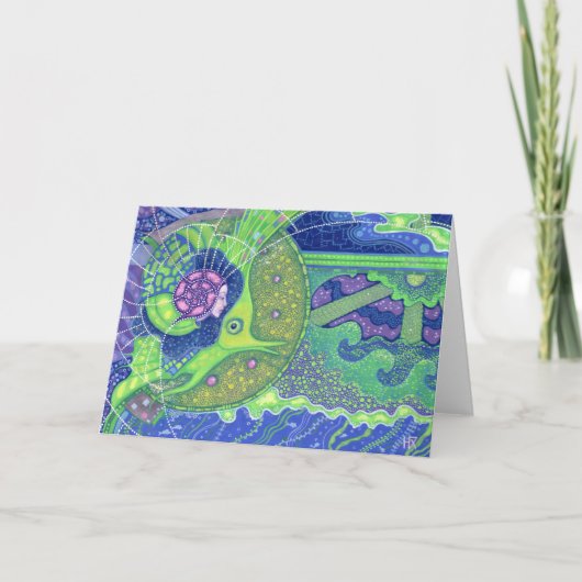 Traum der Vollmondgrüßkarte Karte (Vorderseite)