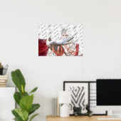 Traum der weißen Taube Poster (Heimbüro)