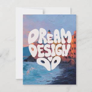 Traum Design Do Handlettering-Typografie für Künst Postkarte