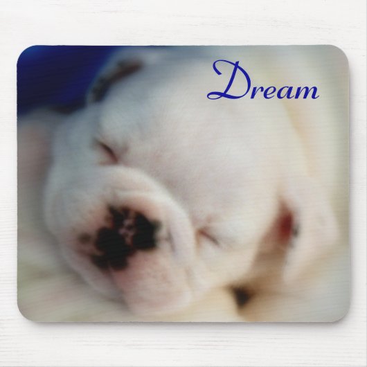 "Traum-" Englisch-Stier-Hundewelpe Mousepad (Vorne)