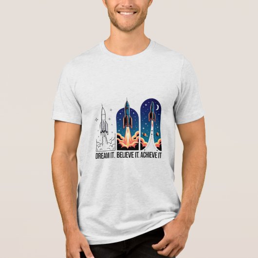 TRAUM ES GLAUB ES ERREICH ES Design 03 Tri-Blend Shirt (Vorderseite)