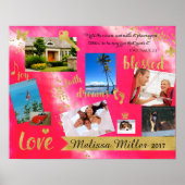 Traum es Live it Vision Board Poster Gold Confetti (Vorne)