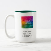 Traum für maßgeschneiderte Textpassagen glauben, E Zweifarbige Tasse (Links)