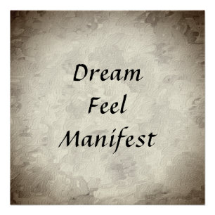Traum, Gefühl, Manifest Poster