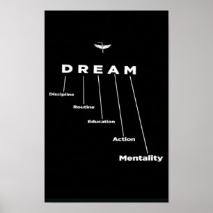 TRAUM, Geschenk für Unternehmer, Motivationsposter Poster