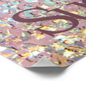 Traum glaube erfolgreich Motivierend Girly Glitzer Poster (Ecke)