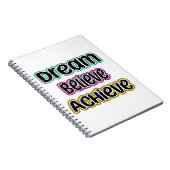 Traum, Glaube, erreicht Spirale Foto Notebook Notizblock (Rechte Seite)