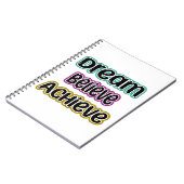 Traum, Glaube, erreicht Spirale Foto Notebook Notizblock (Linke Seite)
