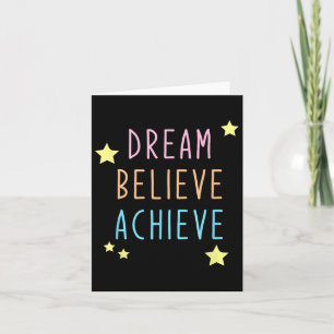 Traum glaube farbenfrohe Motivation Inspirierte po Karte