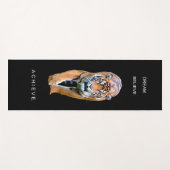 Traum glauben erreichen Motivierend Tiger Black Yogamatte (Vorderseite (Horizontal))