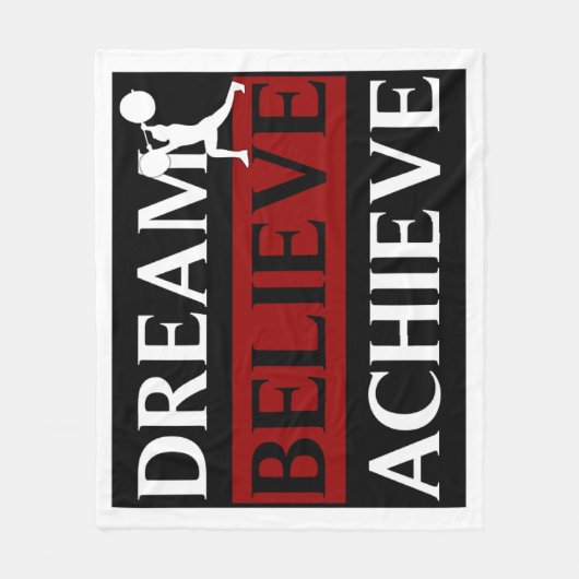 Traum glauben erzielen Weightlifter Fleecedecke (Vorderseite)