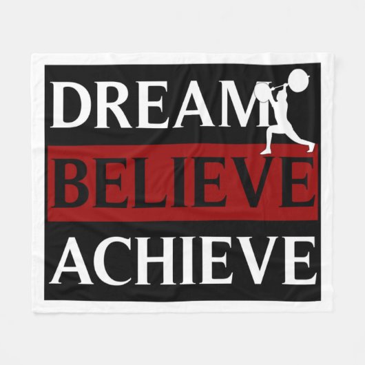 Traum glauben erzielen Weightlifter Fleecedecke (Vorderseite (Horizontal))