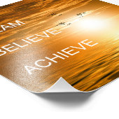 Traum glauben, inspirierendes Zitat zu erreichen Fotodruck (Ecke)