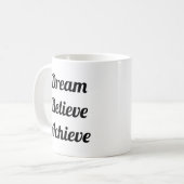 Traum glauben, Lebensquote zu erreichen Funny Jumb Kaffeetasse (Vorderseite Links)