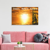 Traum glauben Motivation Inspiration zu erreichen Leinwanddruck (Insitu (Wohnzimmer))