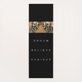 Traum glauben, Motivierend Zitat Tiger Auge erreic Yogamatte (Rückseite)