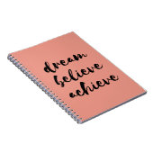 Traum glauben, Notebook zu erreichen Notizblock (Rechte Seite)