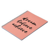 Traum glauben, Notebook zu erreichen Notizblock (Linke Seite)