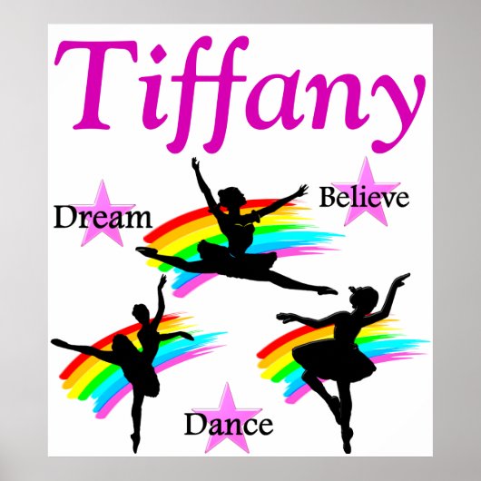 TRAUM, GLAUBEN, TANZEN PERSONALISIERT POSTER (Vorne)