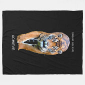 Traum glauben, Tiger Motivierend Zitat zu erreiche Fleecedecke (Vorderseite (Horizontal))