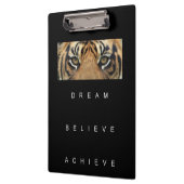 Traum glaubte Tiger Eyes Elegante Vorlage Klemmbrett (Links)