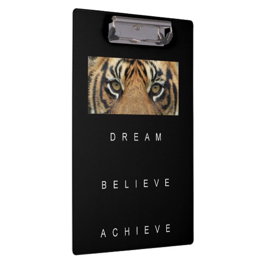 Traum glaubte Tiger Eyes Elegante Vorlage Klemmbrett (Rechts)