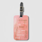 Traum Gold Orange Weiße Farbe Gepäckanhänger (Vorderseite Vertikal)