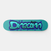 Traum-Graffiti-Name blau Skateboard (Horizontal)