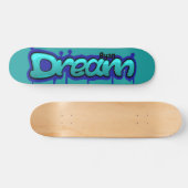Traum-Graffiti-Name blau Skateboard (Horizontal)