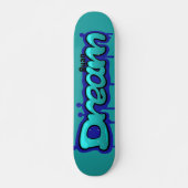 Traum-Graffiti-Name blau Skateboard (Vorne)