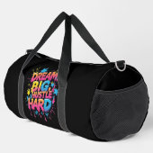 Traum groß, arbeite hart Gym-Ausrüstung Duffle Bag (Rechte Ecke)