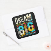 Traum groß bunt quadratischer aufkleber (Umschlag)