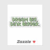 Traum groß, dunkel, graue Pickleball Aufkleber (Blatt)