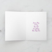 Traum groß, inspirierendes Zitat für Tochter Karte (Innenseite)